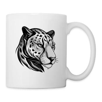 Gepard Tier Kopf - Tasse - Weiß - Rechts