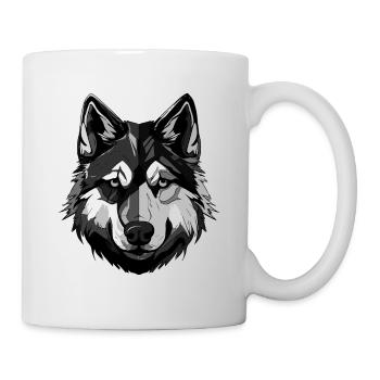 Tête d’animal de chien husky - Mug blanc - blanc - Droite