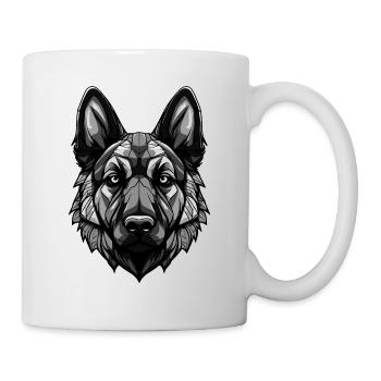 German Shepherd Dog Portrait - Mug - white - Right