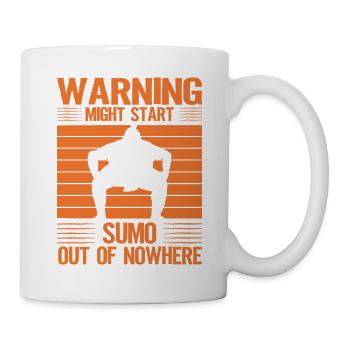 L’avertissement pourrait déclencher le sumo de nulle part - Mug blanc - blanc - Droite