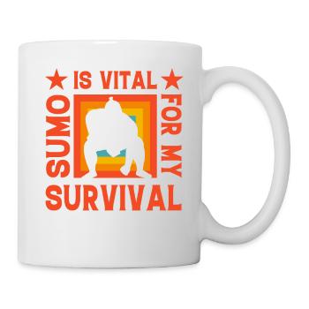 Sumo is vital for my Survival - Mug - white - Right