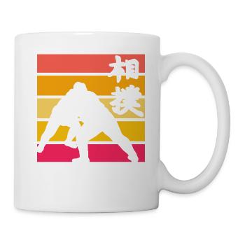 Sumo Rétro - Mug blanc - blanc - Droite
