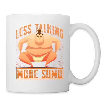 Moins de paroles, plus de sumo - Mug blanc - blanc - Droite