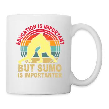 Education is important but Sumo is importanter - Mug - white - Right