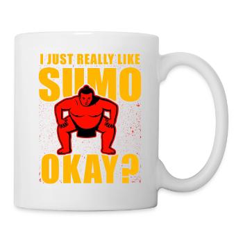 J’aime vraiment le sumo, d’accord ? - Mug blanc - blanc - Droite