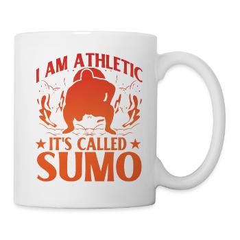 Ich bin athletisch, es heißt Sumo - Tasse - Weiß - Rechts