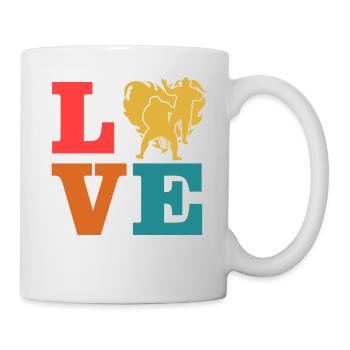 Amour de la lutte - Mug blanc - blanc - Droite