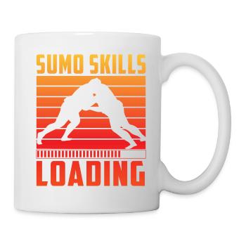 Chargement des compétences de sumo - Mug blanc - blanc - Droite