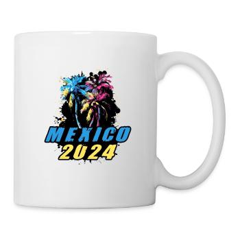 Mexiko 2024 Urlaub Palmen Bunt - Tasse - Weiß - Rechts