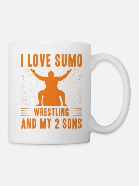I love Sumo and my 2 Sons - Mug - white