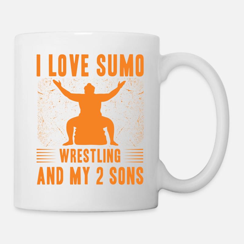 I love Sumo and my 2 Sons - Mug - white