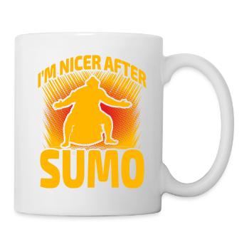 Ich bin netter nach Sumo - Tasse - Weiß - Rechts