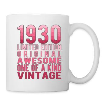Limited Edition Since 1930 Birthday Vintage 1930's - Mug - white - Right
