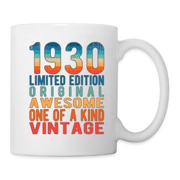 Limited Edition Since 1930 Birthday Vintage 1930's - Mug - white - Right