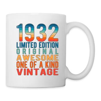 Edition limitée depuis 1932 Anniversaire Millésime 1932 - Mug blanc - blanc - Droite