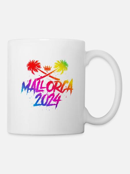 Mallorca 2024 Crown Colorful - Mug - white
