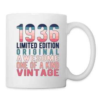 Edition limitée depuis 1936 Anniversaire Millésime 1936 - Mug blanc - blanc - Droite