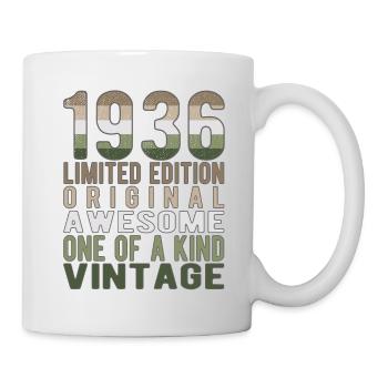 Edition limitée depuis 1936 Anniversaire Millésime 1936 - Mug blanc - blanc - Droite