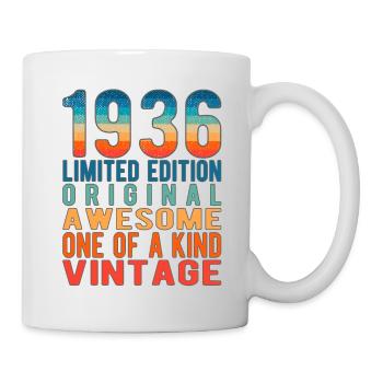 Edition limitée depuis 1936 Anniversaire Millésime 1936 - Mug blanc - blanc - Droite