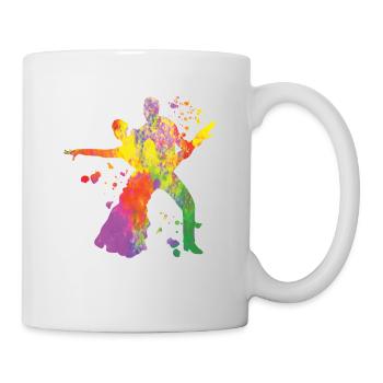 Latin Dancing Couple Watercolor Dancer - Mug - white - Right