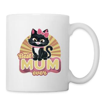 Best Mom Forever - Chat à motif de fête des mères - Mug blanc - blanc - Droite