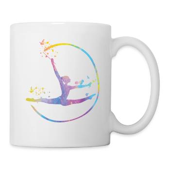 Gymnaste avec bande de gymnastique rythmique - Mug blanc - blanc - Droite