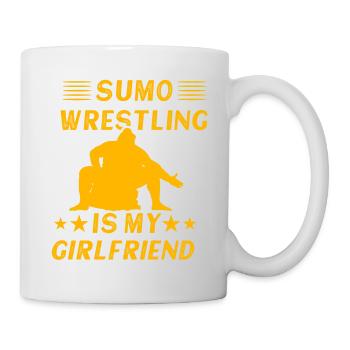 La lutte de sumo est ma petite amie - Mug blanc - blanc - Droite