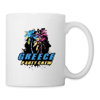 Greece Party Crew Urlaub Spruch - Tasse - Weiß - Rechts