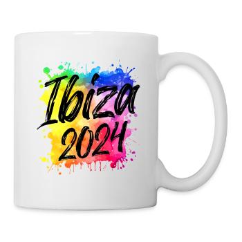 Ibiza 2024 Bunt Klecks - Tasse - Weiß - Rechts