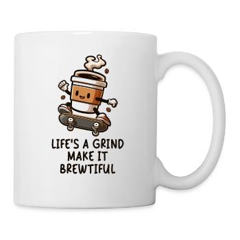 Mill of life on a skateboard - Mug - white - Right