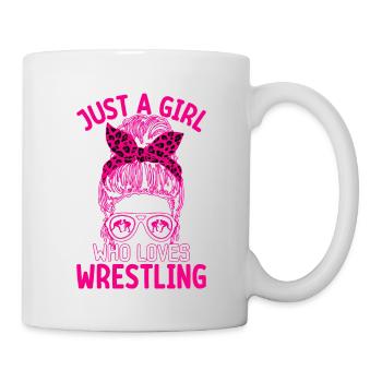 Nur ein Mädchen, das Wrestling liebt - Tasse - Weiß - Rechts