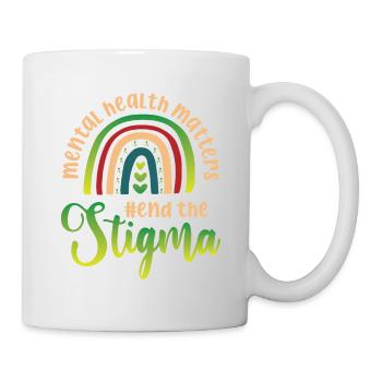 Questions de santé mentale : Lutter contre la stigmatisation - Mug blanc - blanc - Droite