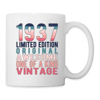 Edition limitée depuis 1937 Anniversaire Millésime 1937 - Mug blanc - blanc - Droite