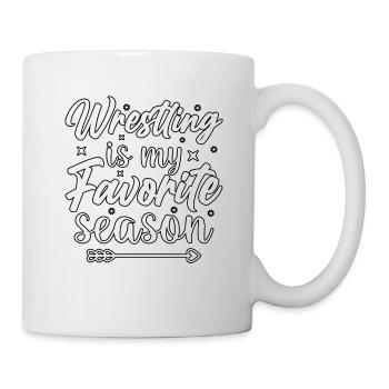 La lutte est ma saison préférée - Mug blanc - blanc - Droite