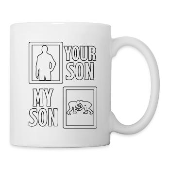 Ton fils mon fils lutte - Mug blanc - blanc - Droite