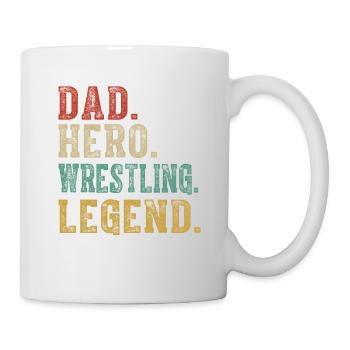 Papa Héros Lutteur Légende - Mug blanc - blanc - Droite