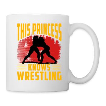 Cette princesse connaît la lutte - Mug blanc - blanc - Droite