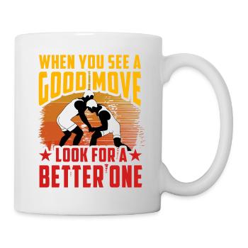 Lorsque vous voyez un bon mouvement, cherchez-en un meilleur - Mug blanc - blanc - Droite