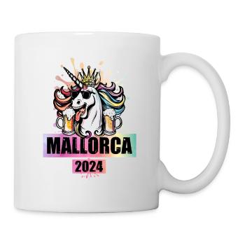 Majorque 2024 Licorne Coloré Fête Drôle - Mug blanc - blanc - Droite