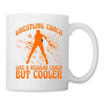Wrestling Coach like a regular Coach but cooler - Mug - white - Right