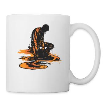 Heißes Wetter Mensch Schmilzt - Tasse - Weiß - Rechts