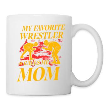 Mon lutteur préféré m’appelle maman - Mug blanc - blanc - Droite