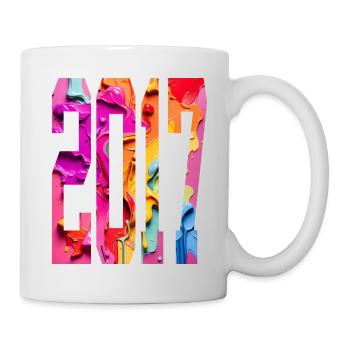 9E ANNIVERSAIRE COLORÉ 2017 - Mug blanc - blanc - Droite