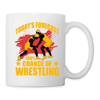 Les prévisions d’aujourd’hui 100% de chances de lutte - Mug blanc - blanc - Droite