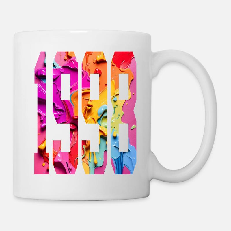BUNT 28. GEBURTSTAG 1998 - Tasse - Weiß