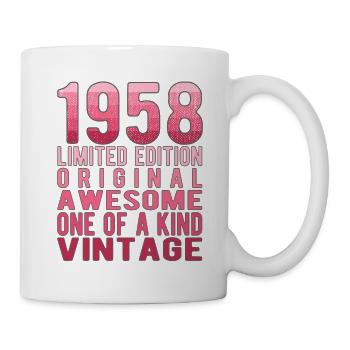Limited Edition Since 1958 Birthday Vintage 1958 - Mug - white - Right