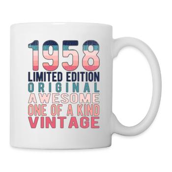 Limited Edition Since 1958 Birthday Vintage 1958 - Mug - white - Right