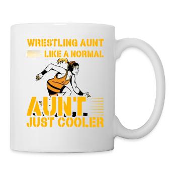 Lutter contre la tante comme une tante normale, juste plus cool - Mug blanc - blanc - Droite