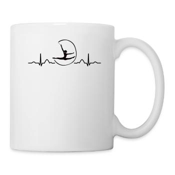 Gymnaste avec bande de gymnastique rythmique - Mug blanc - blanc - Droite