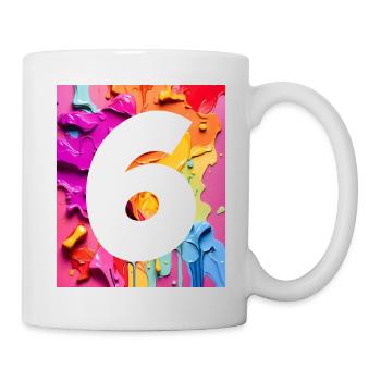 NO. 6 NUMBER 6 COLORFUL 6TH BIRTHDAY - Mug - white - Right